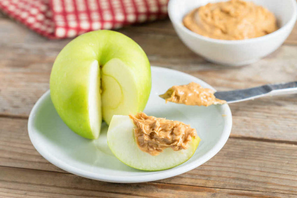 Snack de manzana proteica