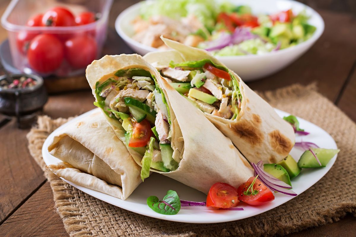 Receta de Wrap de Pollo con Verduras